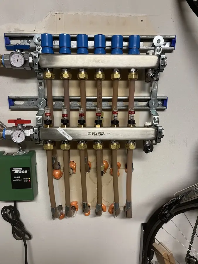 Plumber performing Gas Line Installation at a residential property in Steele Creek
